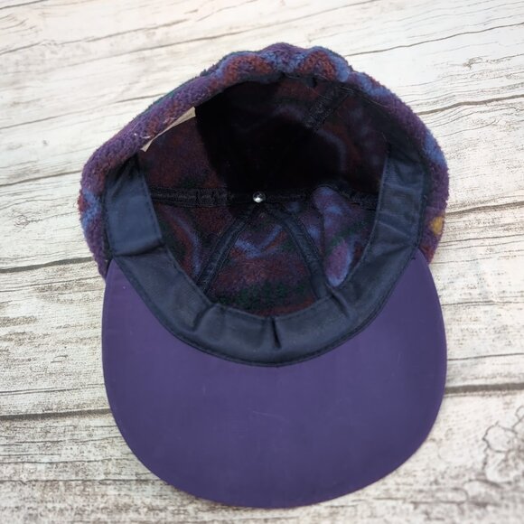 Vintage Columbia fleece Aztec ski hat baseball cap S/M made in USA - Picture 6 of 7